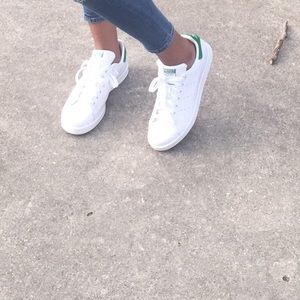 White and Green Stan Smith Adidas